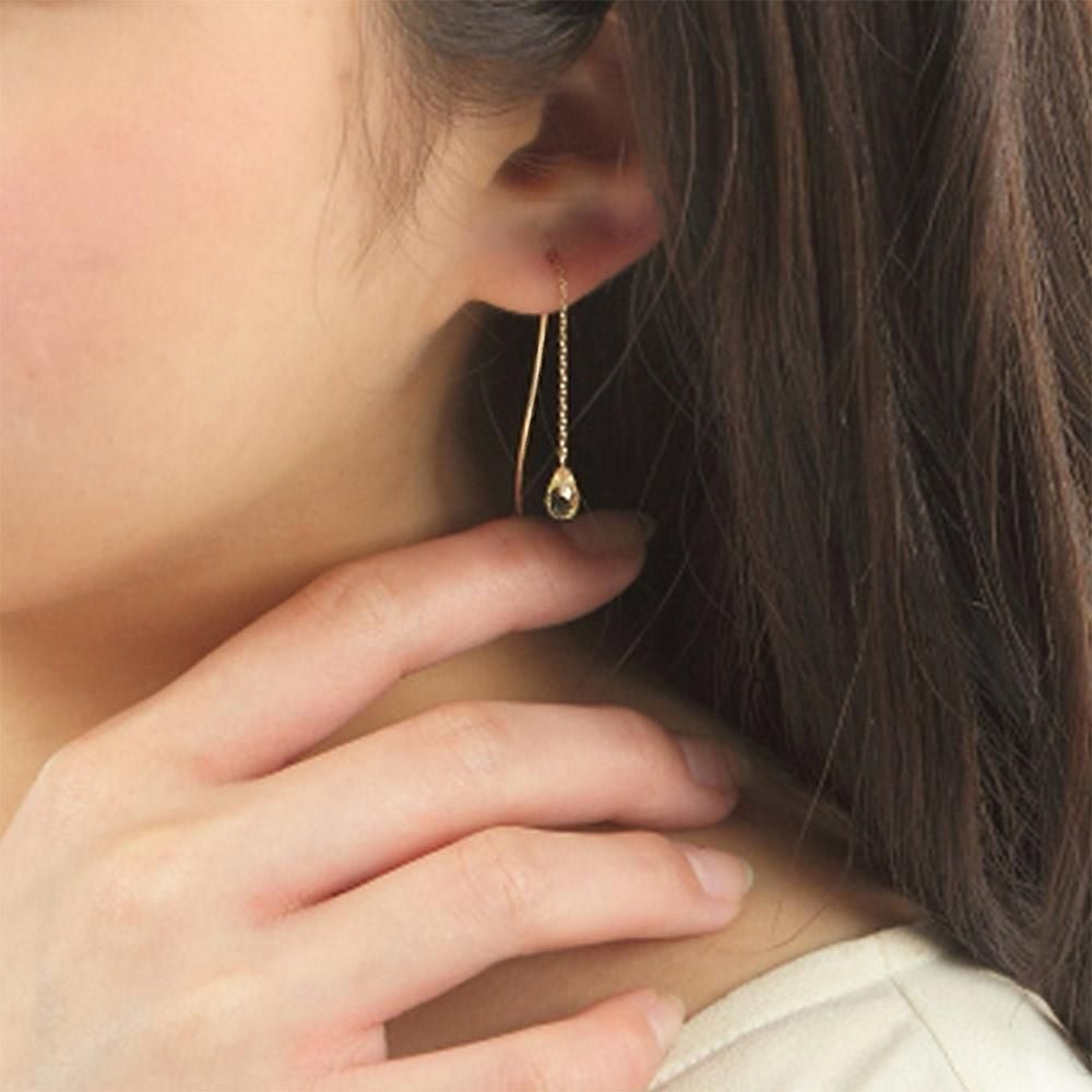 K10YG レモンクォーツ アメリカンピアス_05