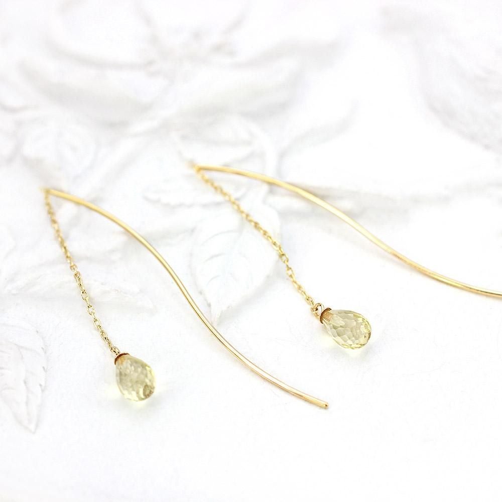 K10YG レモンクォーツ アメリカンピアス_10