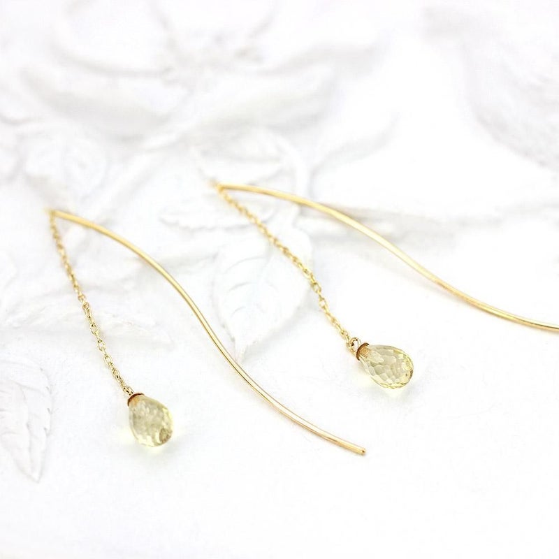 K10YG レモンクォーツ アメリカンピアス_10