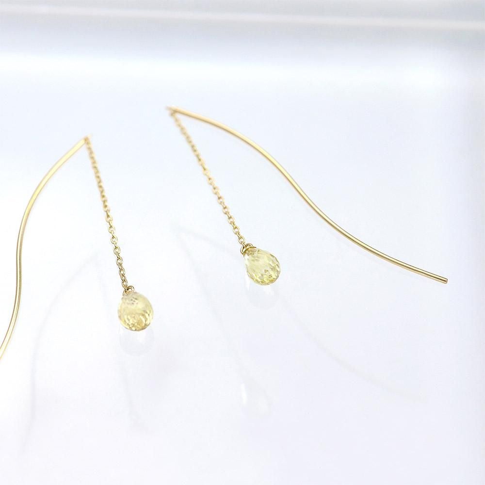 K10YG レモンクォーツ アメリカンピアス_12