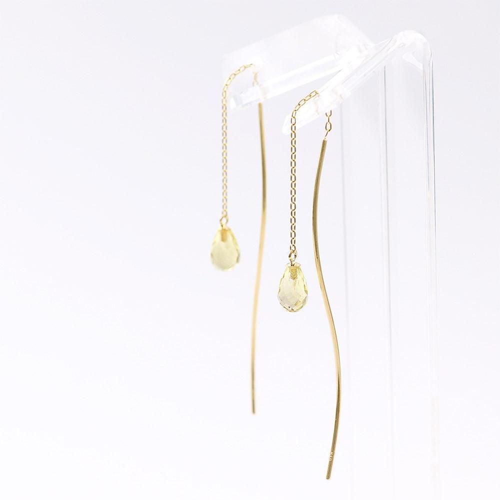 K10YG レモンクォーツ アメリカンピアス_14