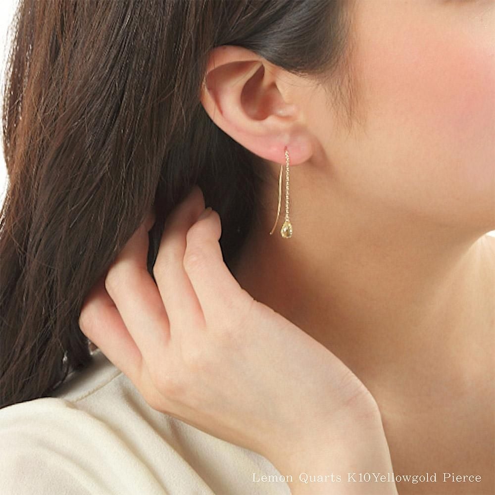 K10YG レモンクォーツ アメリカンピアス_15