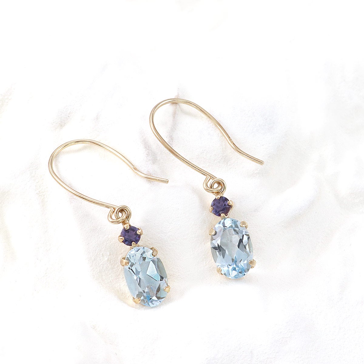 K10YG スカイブルートパーズ&アイオライト フックピアス_02