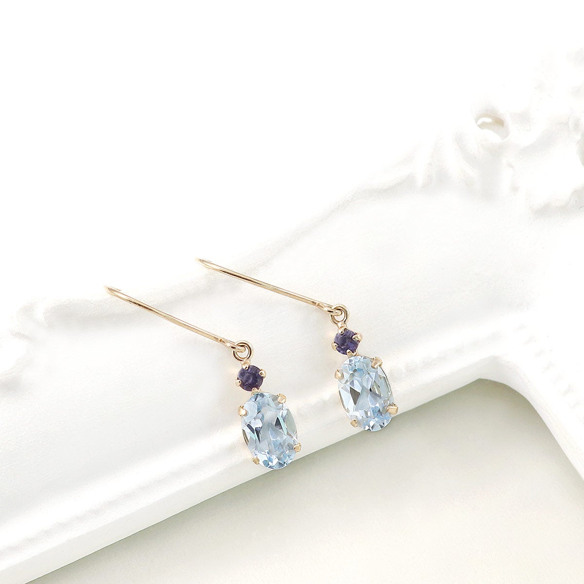 K10YG スカイブルートパーズ&アイオライト フックピアス_03