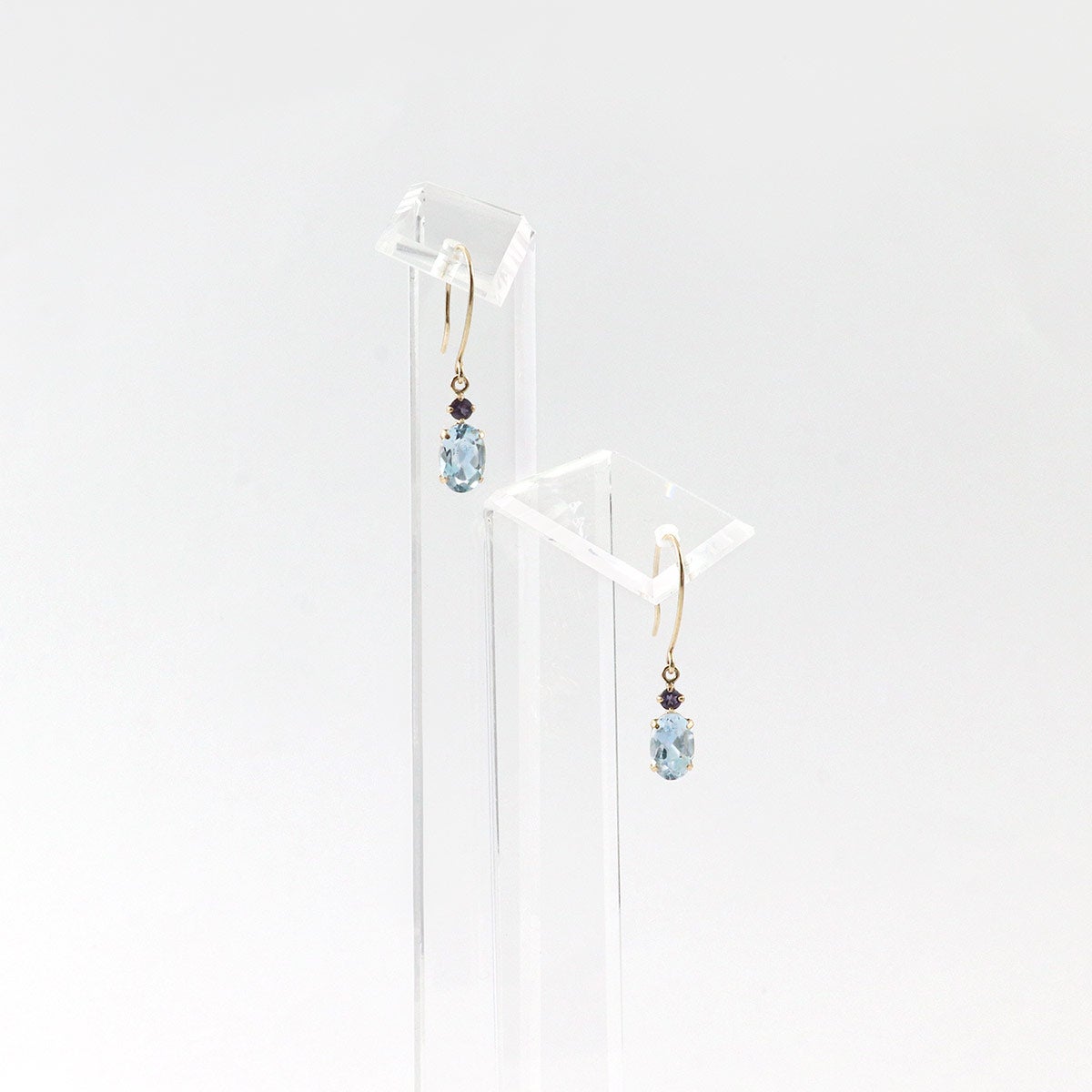 K10YG スカイブルートパーズ&アイオライト フックピアス_09