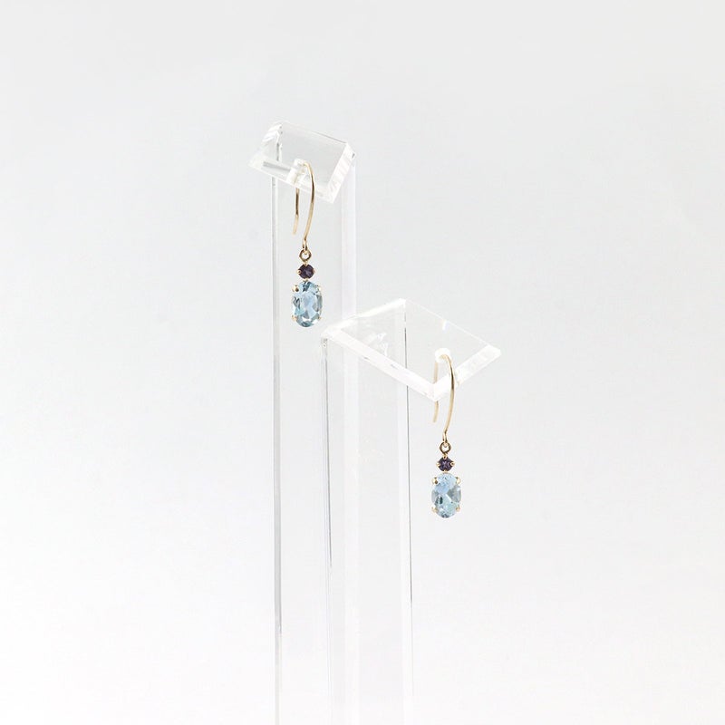 K10YG スカイブルートパーズ&アイオライト フックピアス_09