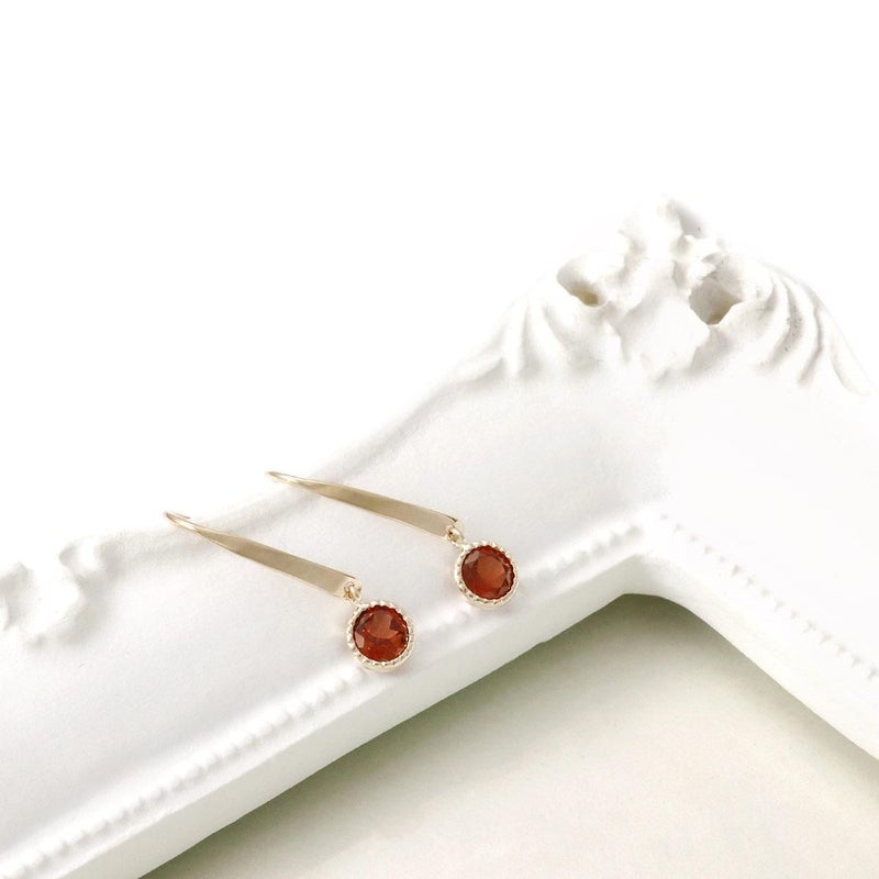 K10YG ガーネット フックピアス_09