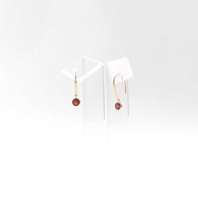 K10YG ガーネット フックピアス_10