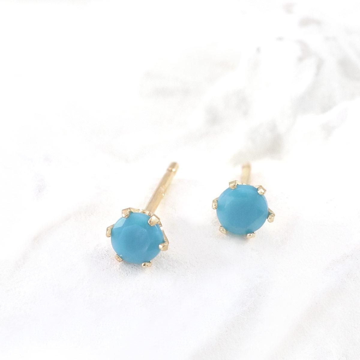 K10YG ターコイズピアス | Jewelry ROLA（ジュエリーローラ）