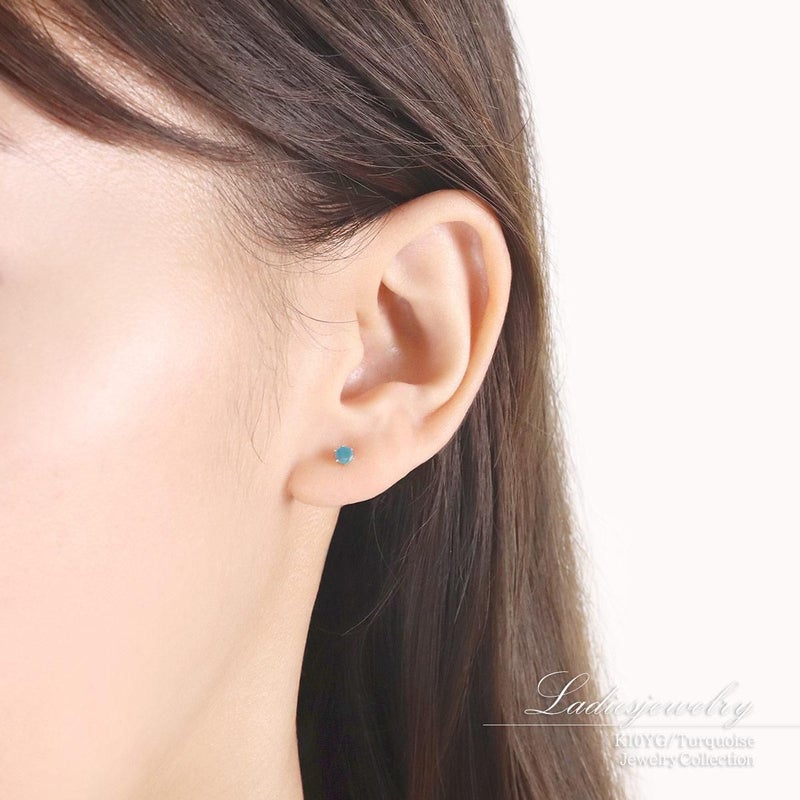 K10YG ターコイズピアス_10