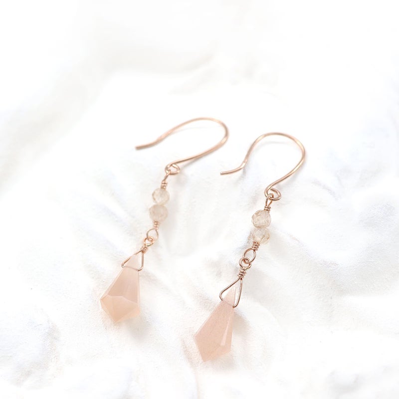 K10PG オレンジムーンストーン＆ジルコン ピアス_03