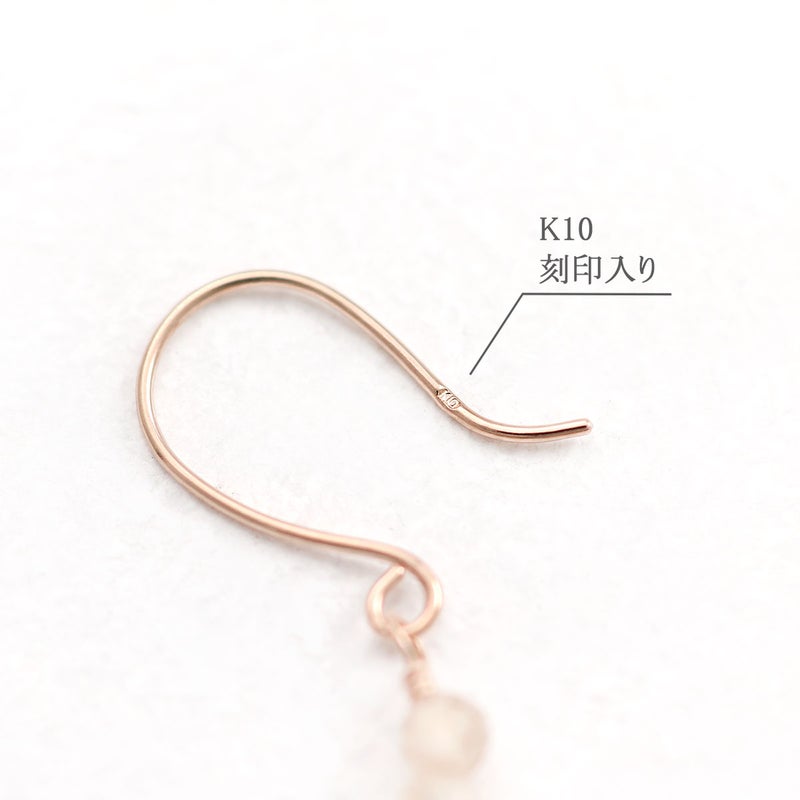 K10PG オレンジムーンストーン＆ジルコン ピアス_05