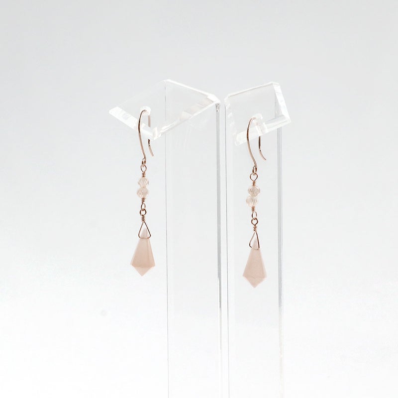 K10PG オレンジムーンストーン＆ジルコン ピアス_09