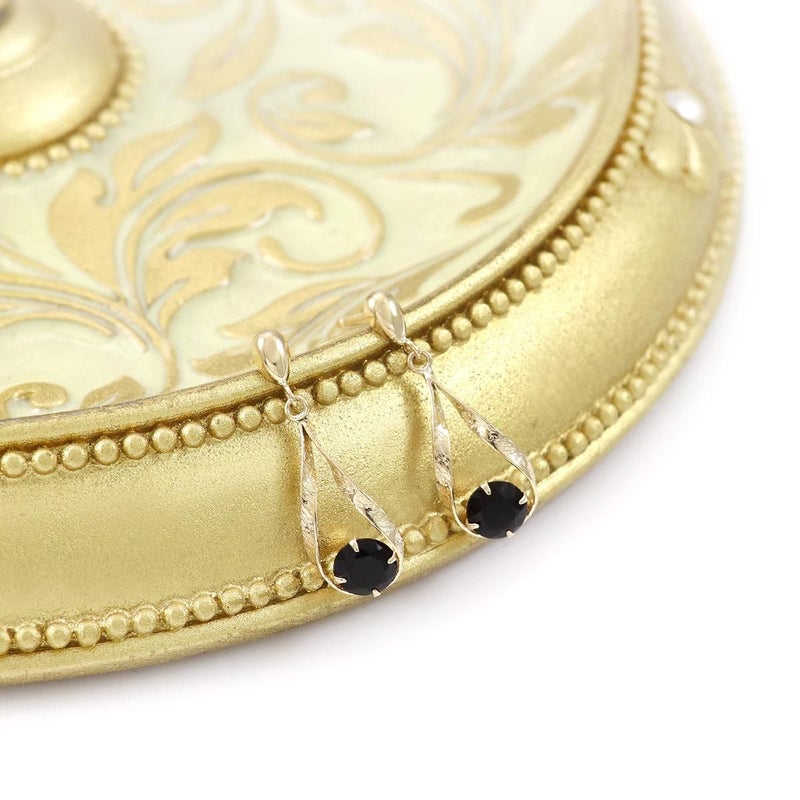 K10YG 雫モチーフ オニキスピアス_09