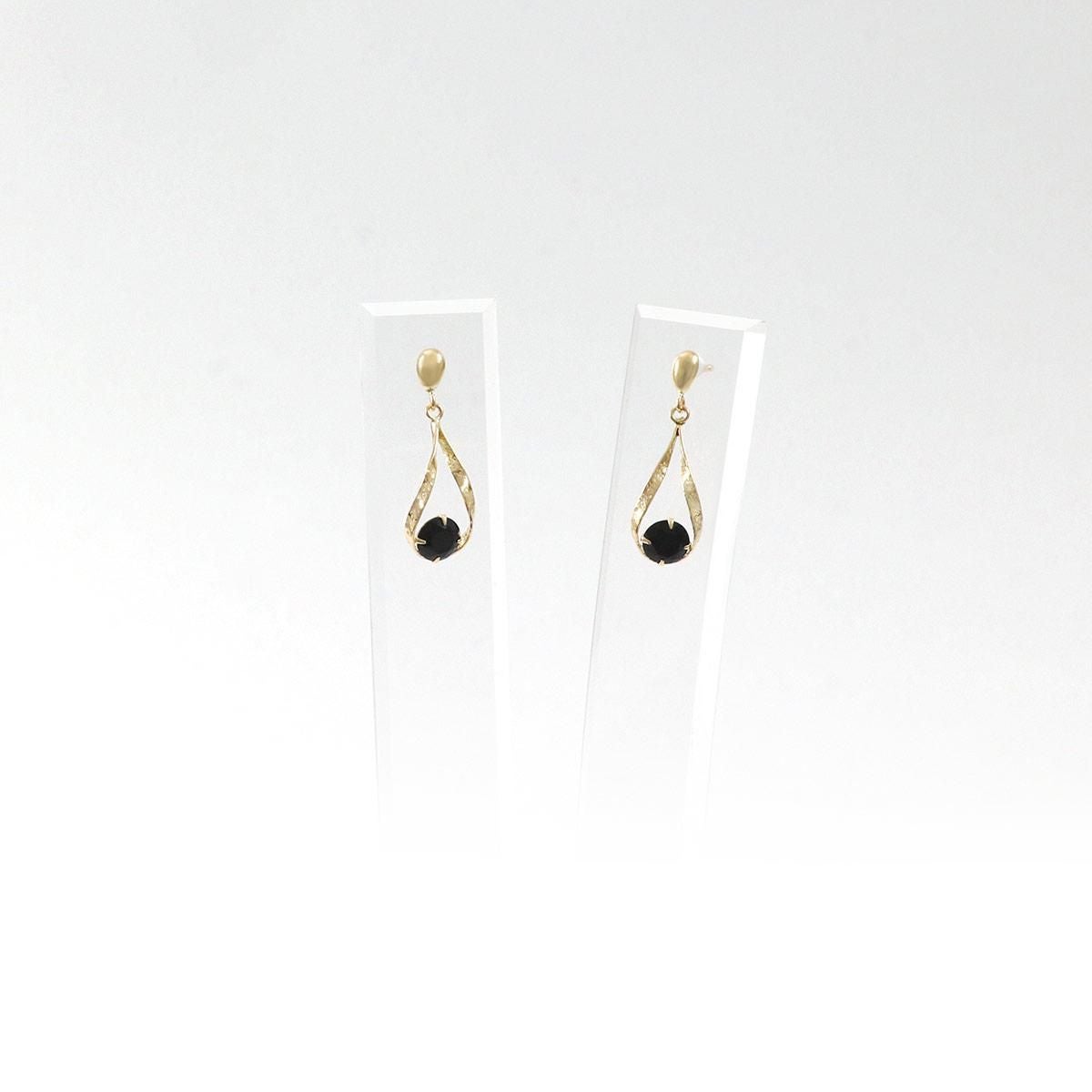 K10YG 雫モチーフ オニキスピアス_10