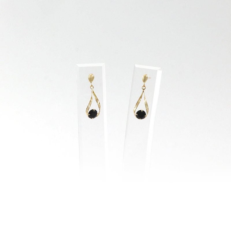 K10YG 雫モチーフ オニキスピアス_10