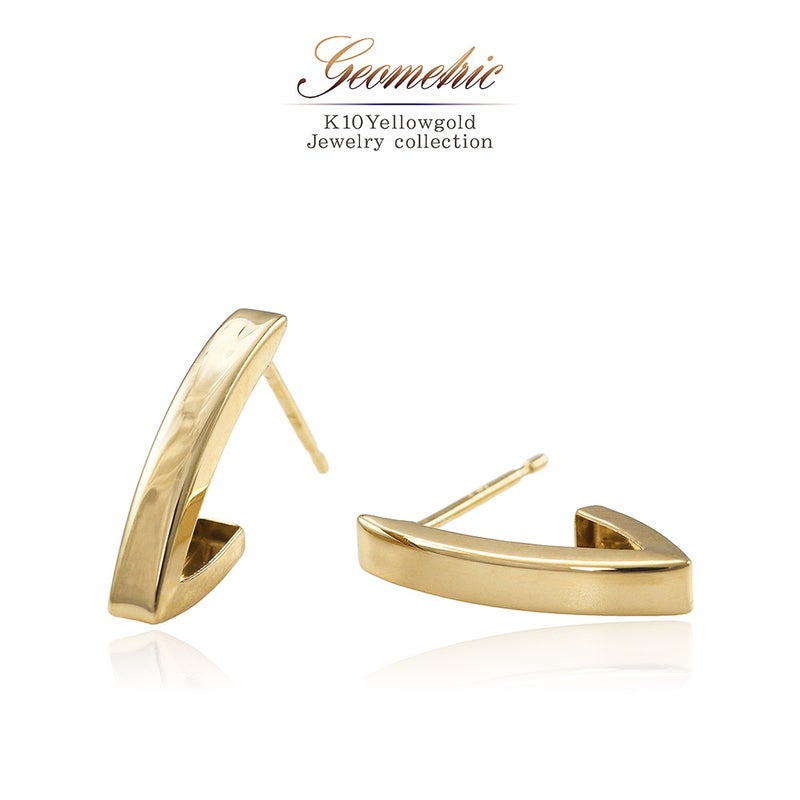 K10YG V字 ピアス_01