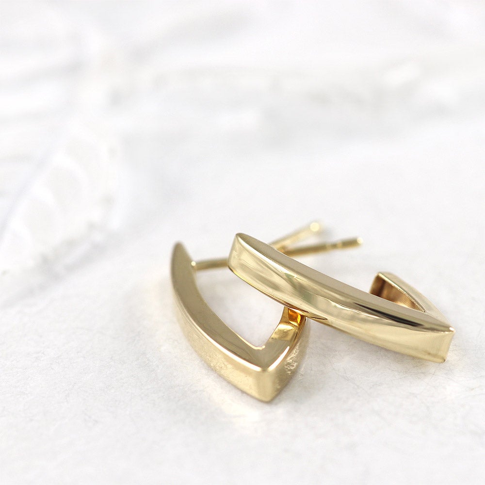 K10YG V字 ピアス_10