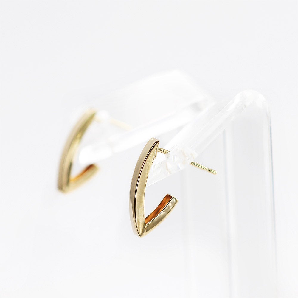 K10YG V字 ピアス_11