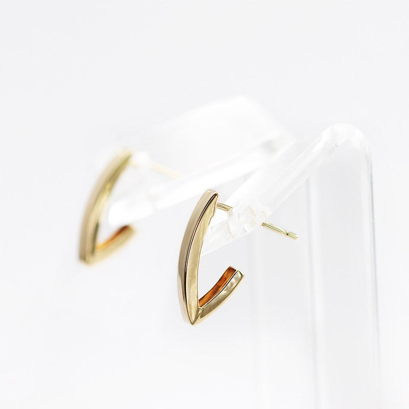 K10YG V字 ピアス_11