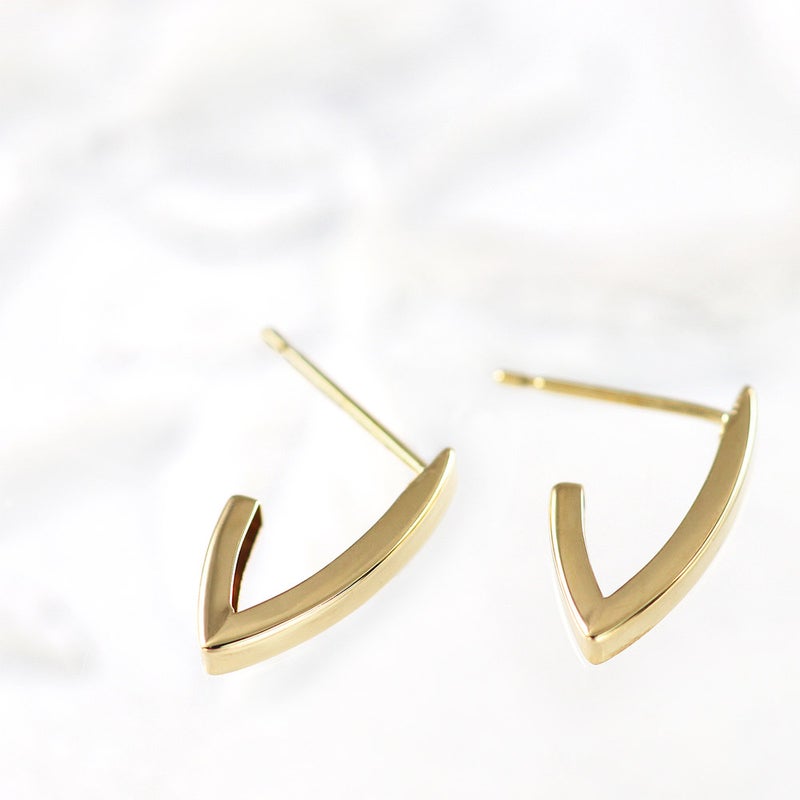 K10YG V字 ピアス_13