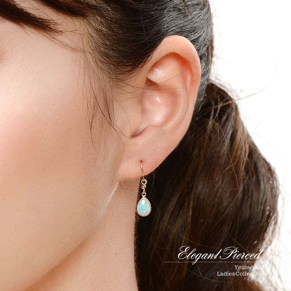 K10YG オパール フックピアス 10月誕生石_05