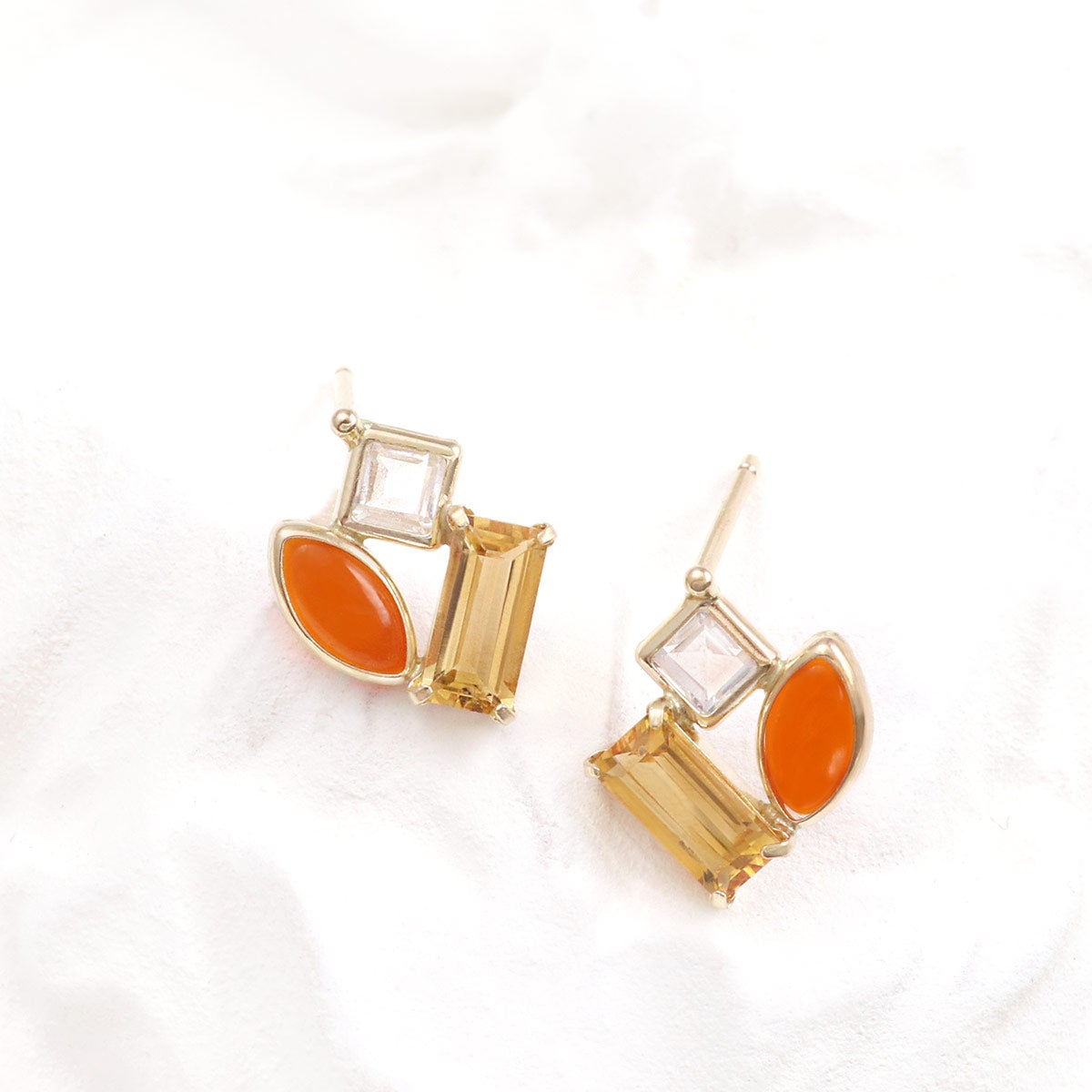 K10YG シトリン&カーネリアン＆ホワイトトパーズ ピアス_02