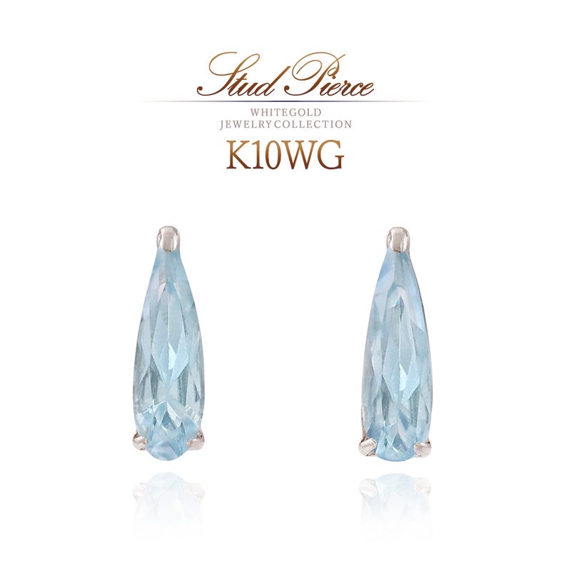 K10WG スカイブルートパーズ ピアス 11月 誕生石_01