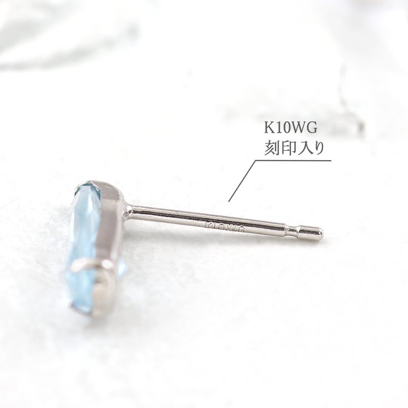 K10WG スカイブルートパーズ ピアス 11月 誕生石_05