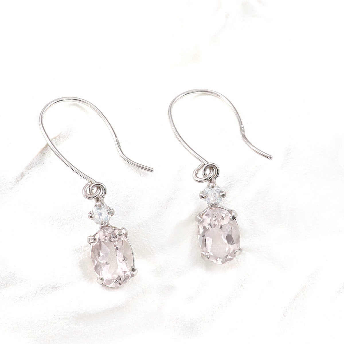 K10WG モルガナイト&ブルームーンストーン フックピアス_02