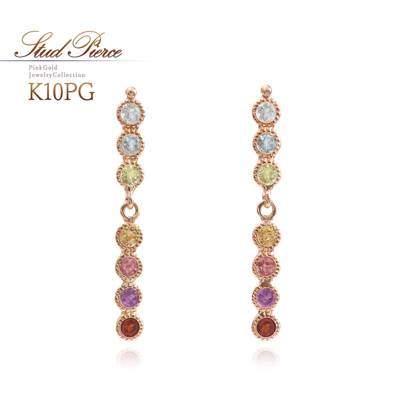 K10PG マルチストーン アミュレットピアス_01