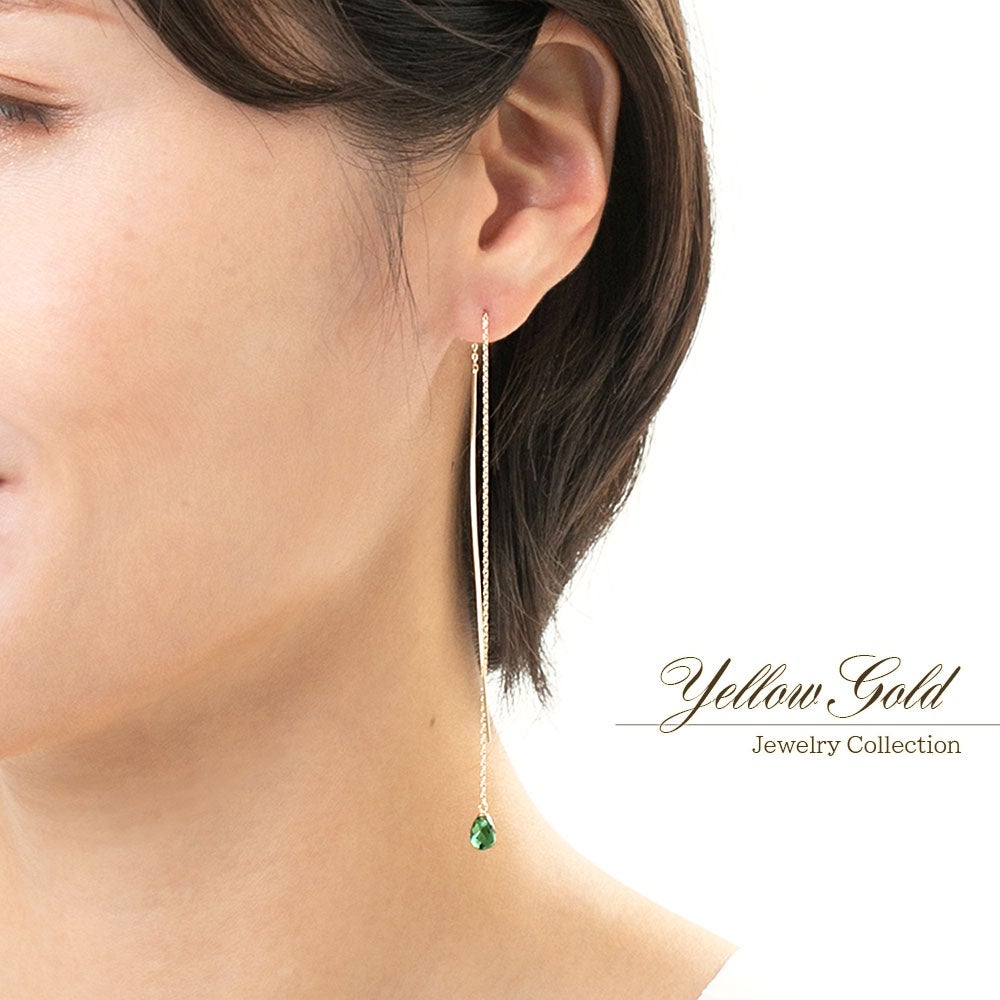 K10YG グリーンクォーツ アメリカンピアス_05