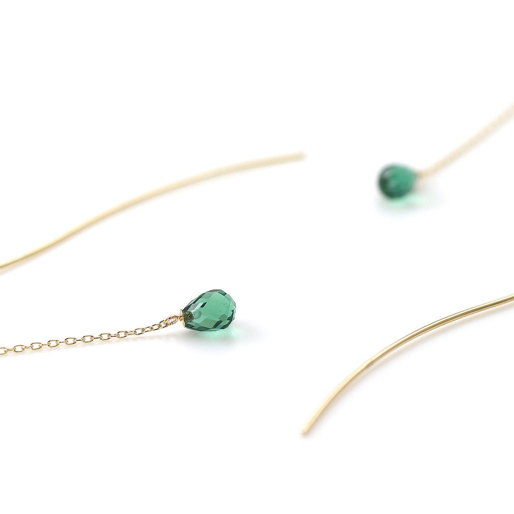 K10YG グリーンクォーツ アメリカンピアス_09