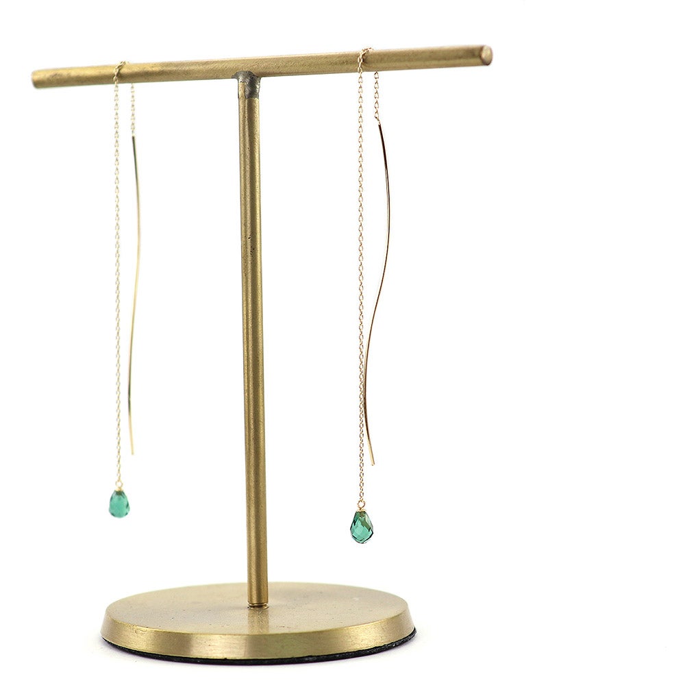 K10YG グリーンクォーツ アメリカンピアス_10