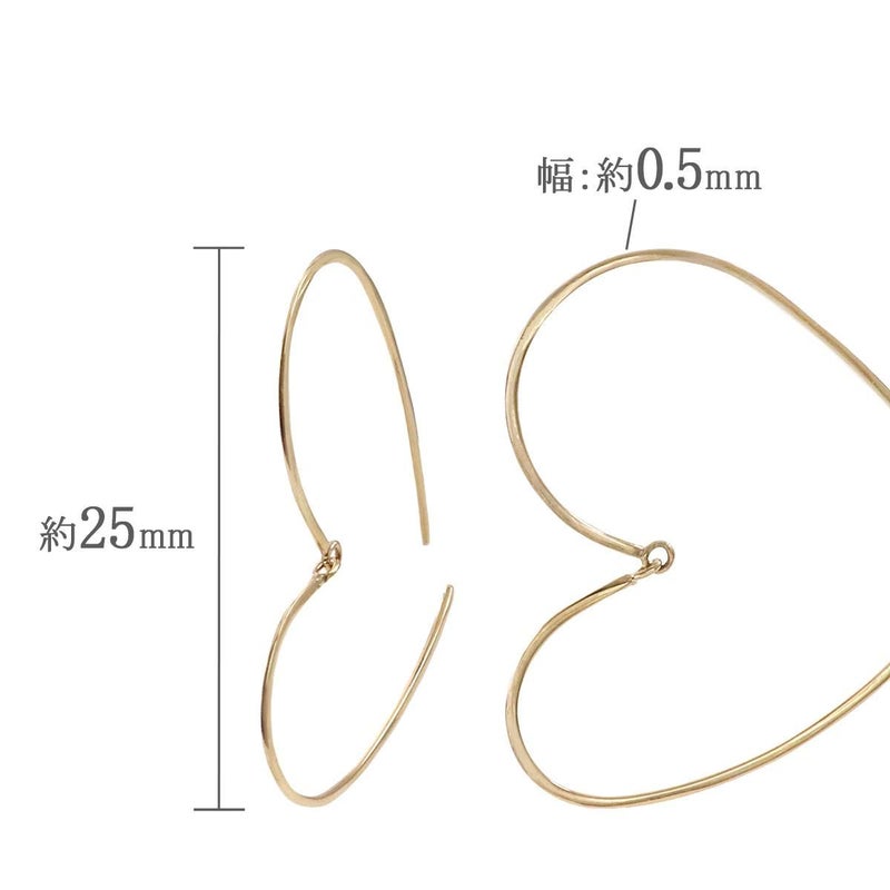 K10YG ハート フックピアス_05