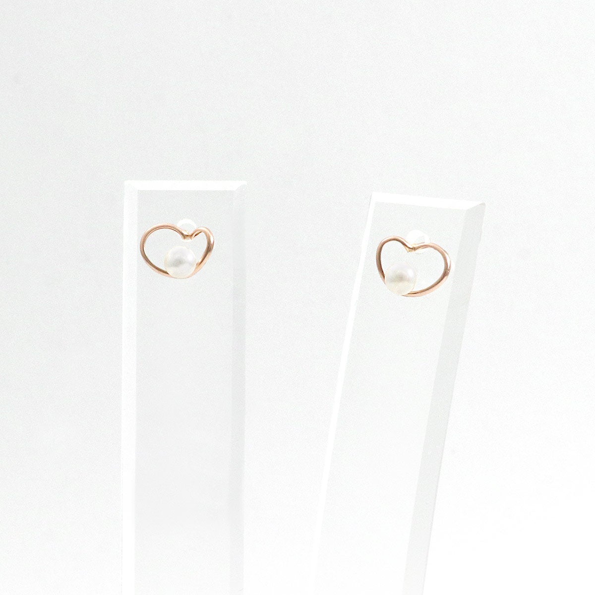 K10PG 淡水真珠 ハートモチーフ ピアス_03