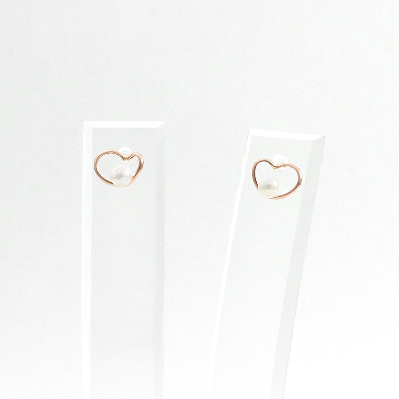 K10PG 淡水真珠 ハートモチーフ ピアス_03