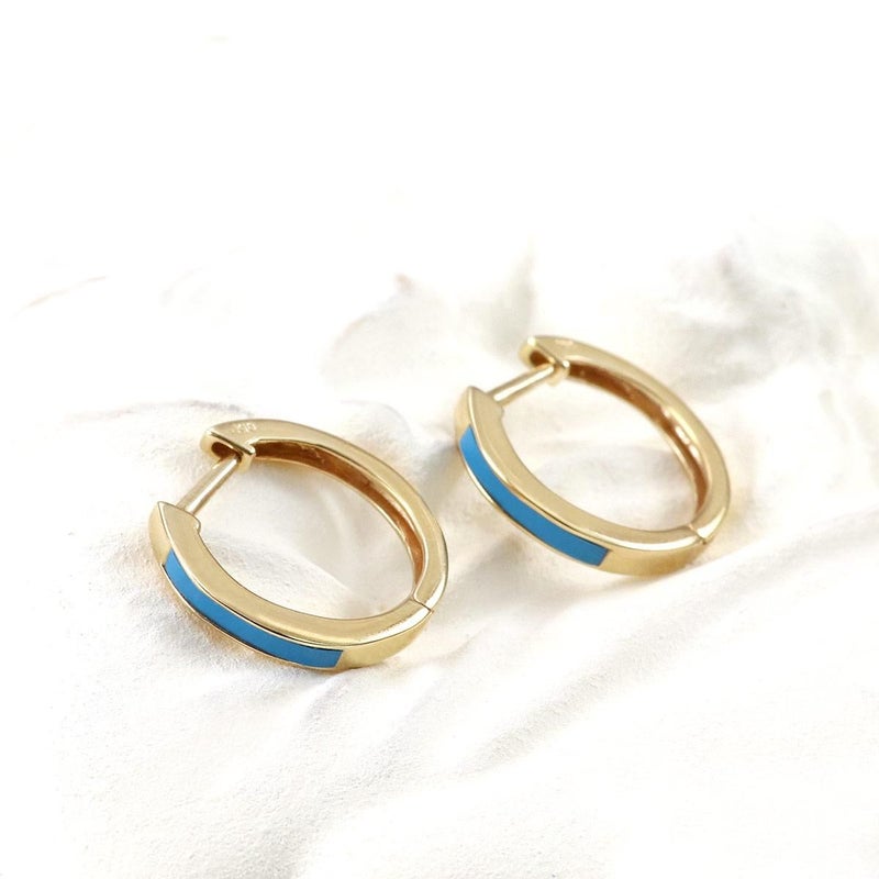 K10YG ターコイズ フープピアス_02