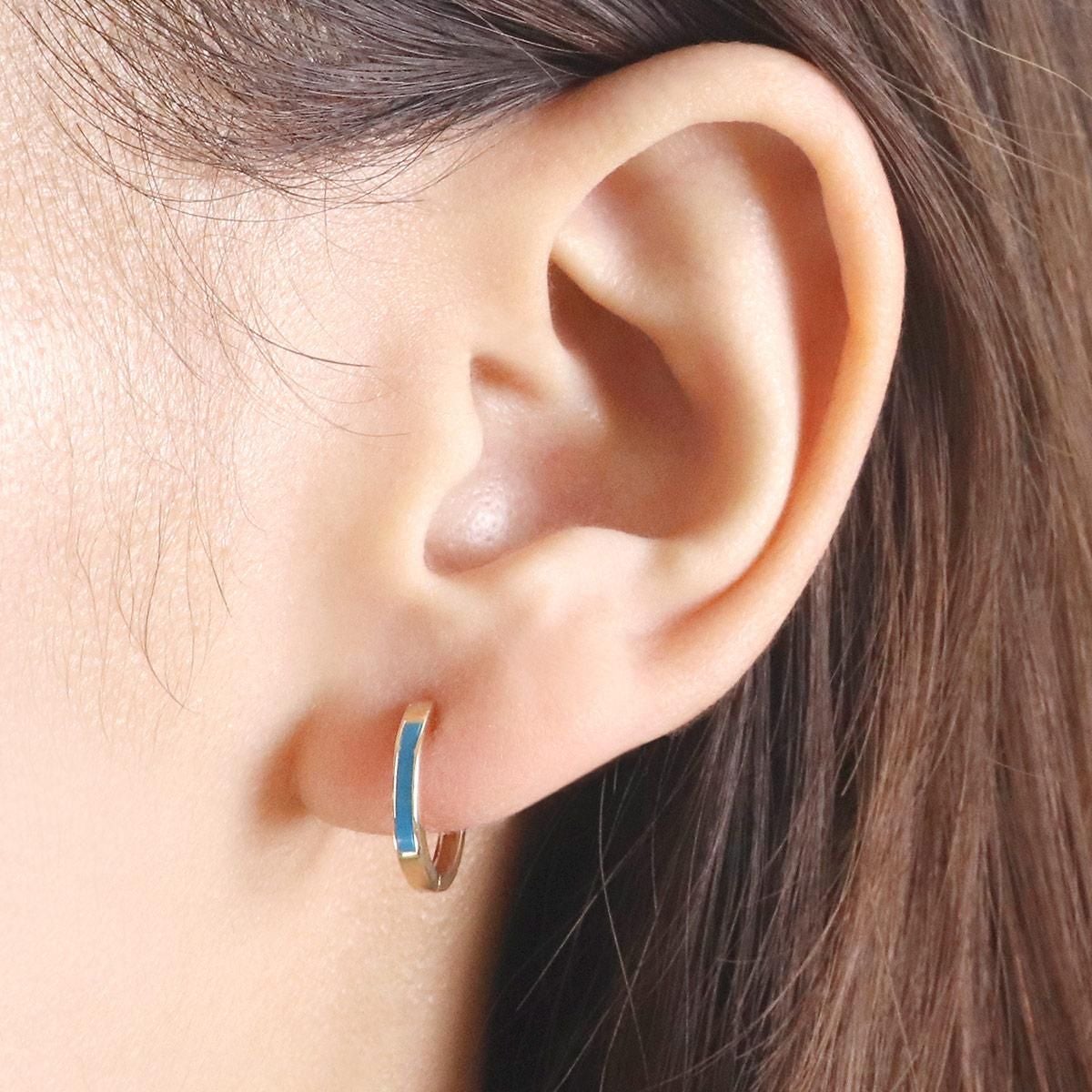 K10YG ターコイズ フープピアス_04