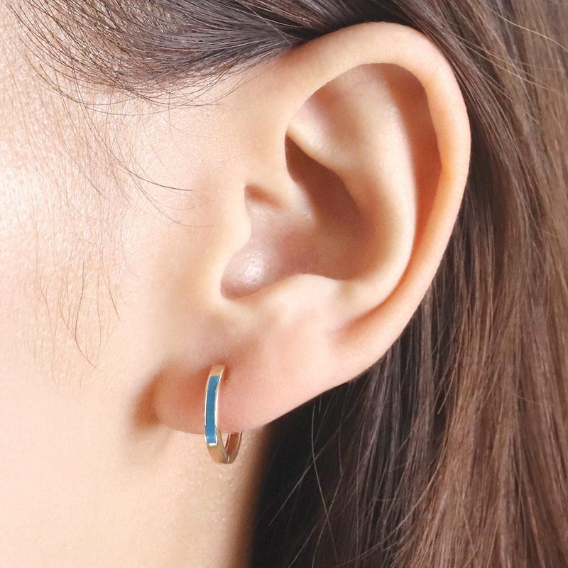 K10YG ターコイズ フープピアス_04