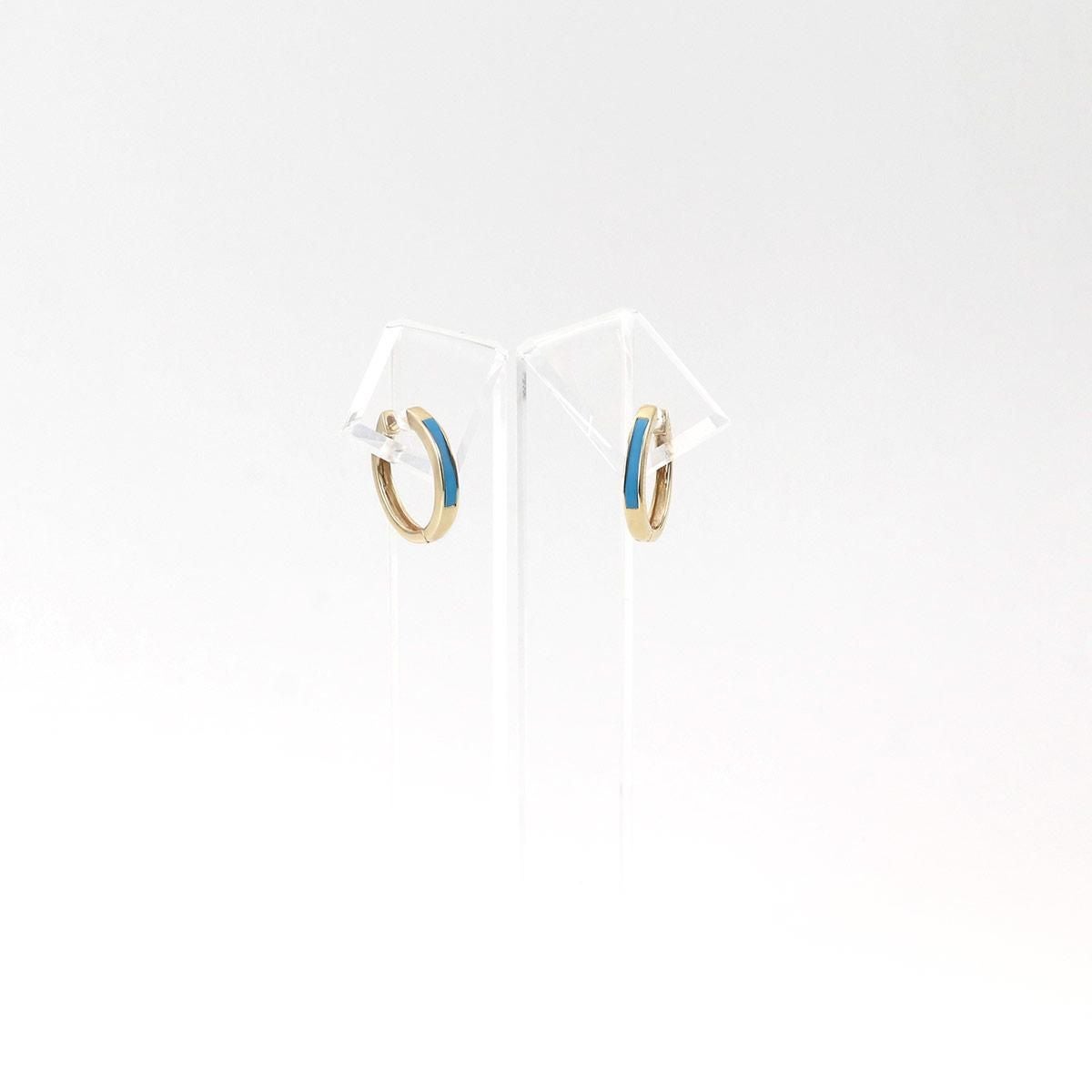 K10YG ターコイズ フープピアス_09