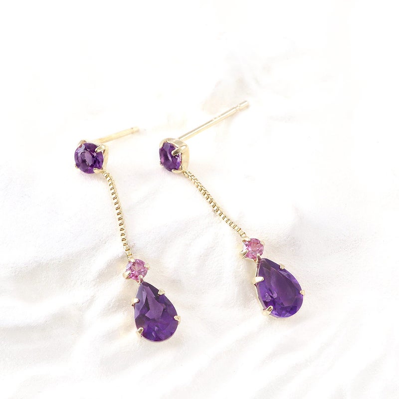 K10YG アメジスト＆ロードライトガーネット ピアス_02