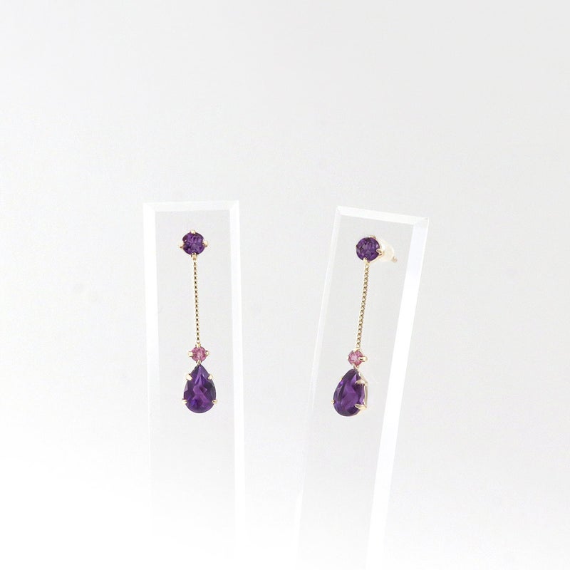 K10YG アメジスト＆ロードライトガーネット ピアス_03