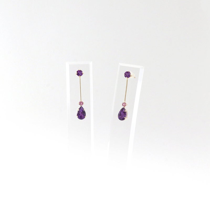 K10YG アメジスト＆ロードライトガーネット ピアス_09