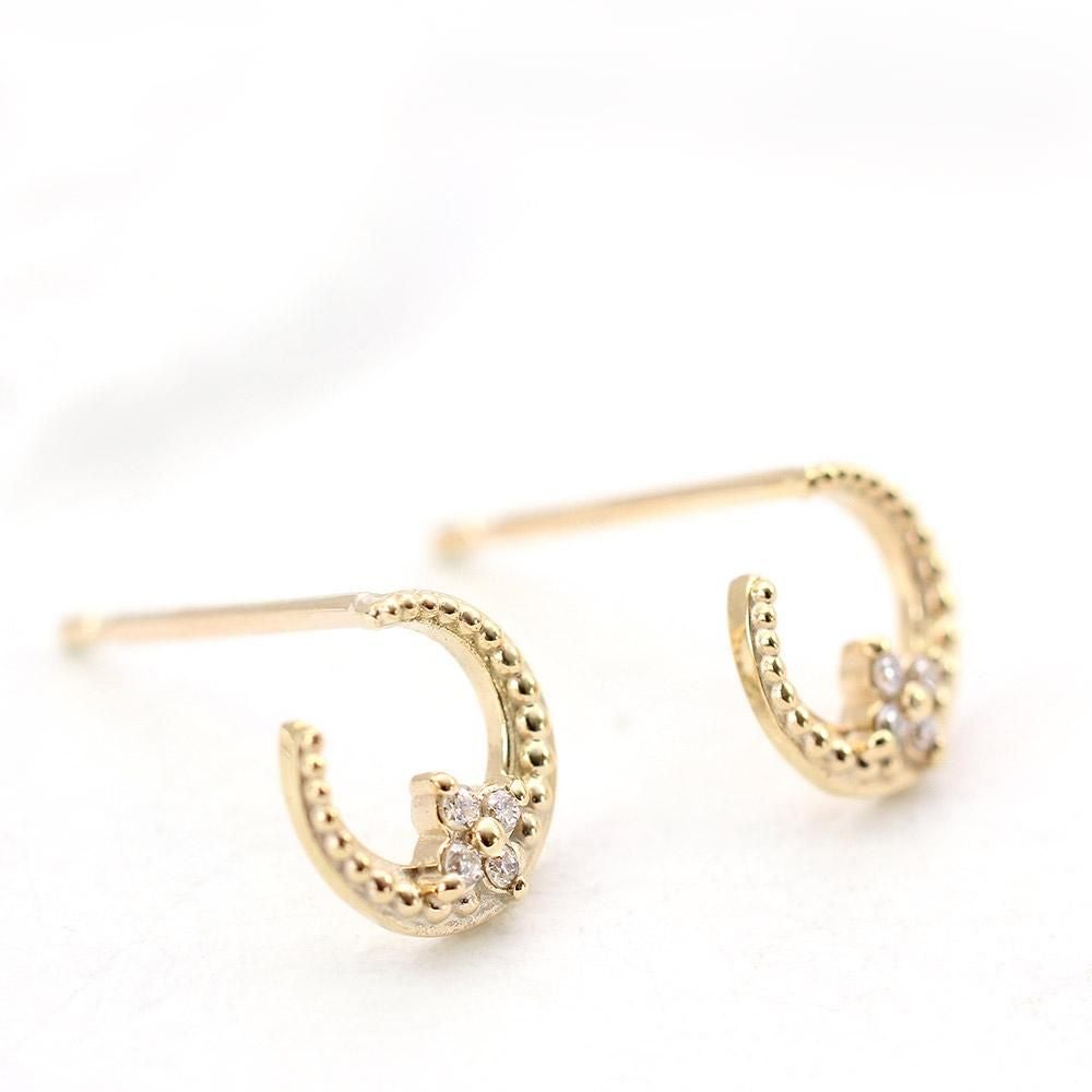 K10 ダイヤモンド 三日月ピアス_03