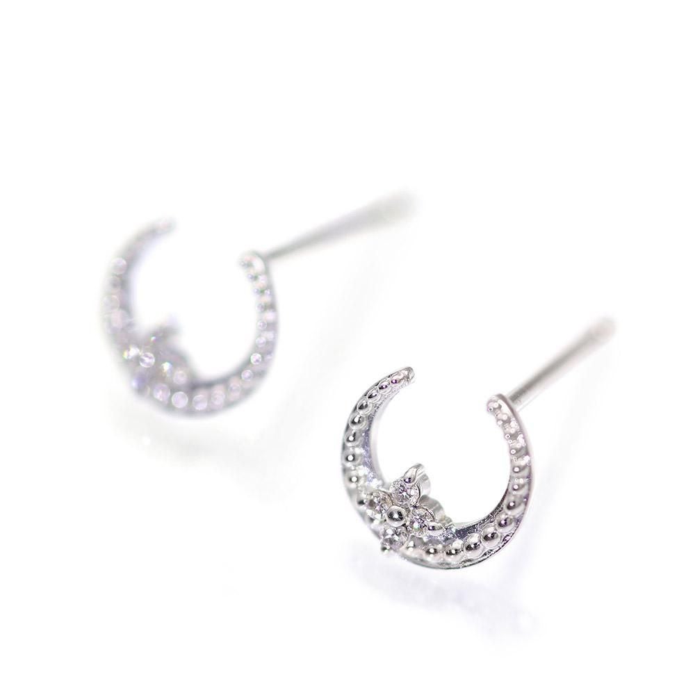 K10 ダイヤモンド 三日月ピアス_05