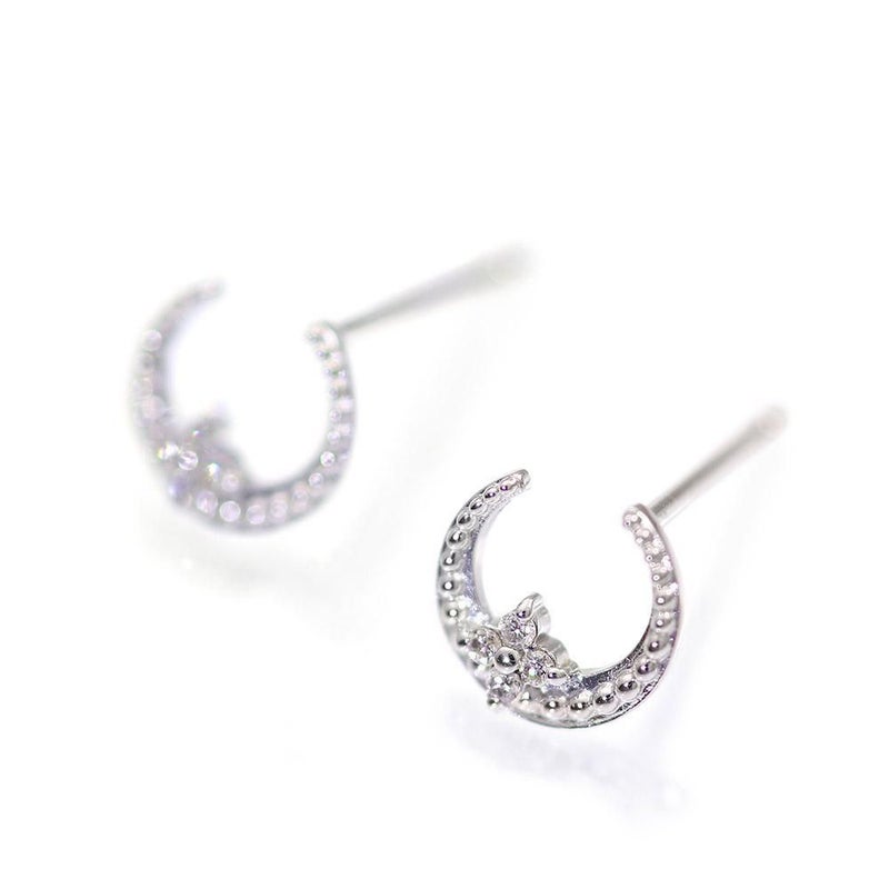 K10 ダイヤモンド 三日月ピアス_05