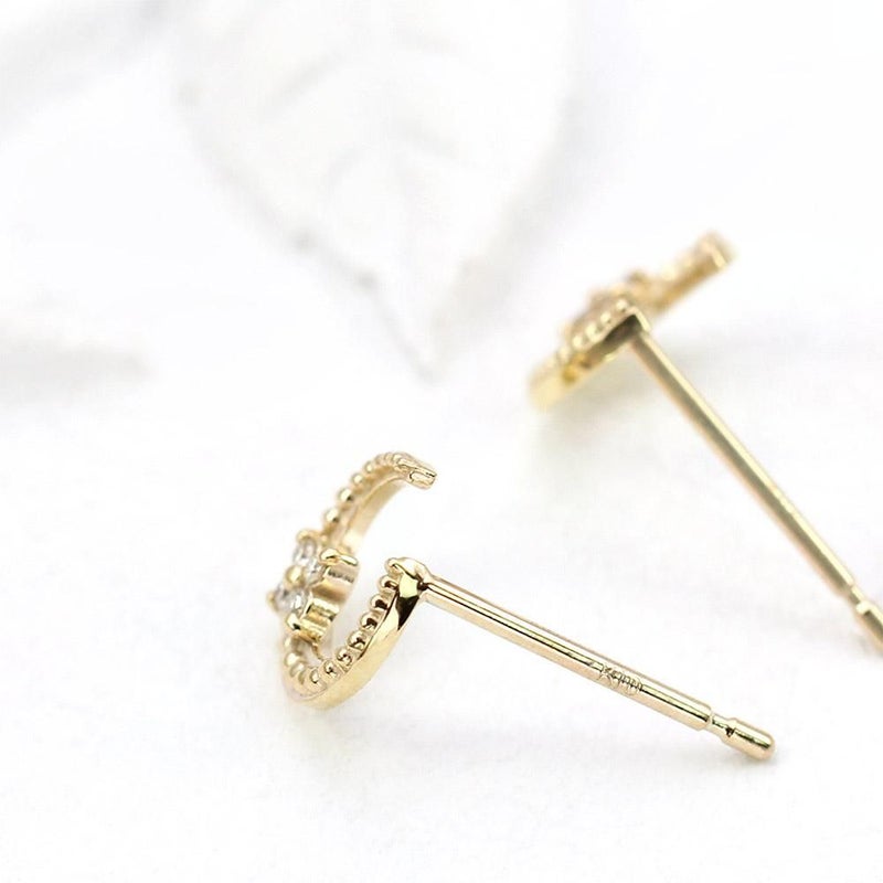 K10 ダイヤモンド 三日月ピアス_13
