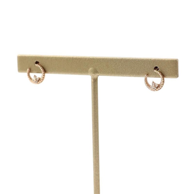 K10 ダイヤモンド 三日月ピアス_14