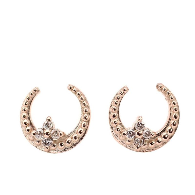 K10 ダイヤモンド 三日月ピアス_23